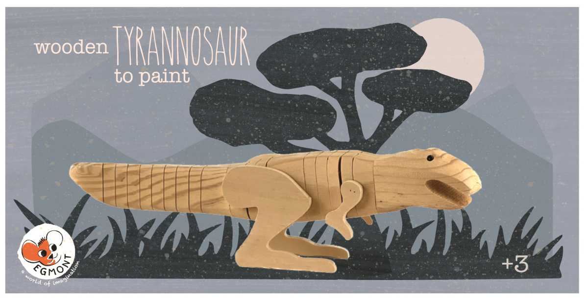 Tyranosaurus aus Holz zum Bemalen